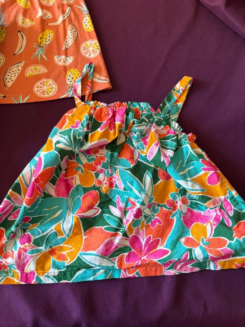 Carter's Girls Summer Clothing Bundle Size 6 6X Shorts Tanks Tropical 6 Pieces